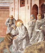 St Jerome Pulling a Thorn from a Lion's Paw 1452 - Benozzo di Lese di Sandro Gozzoli