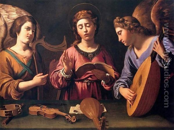 St Cecilia with Two Angels 1620-25 - Antiveduto Gramatica
