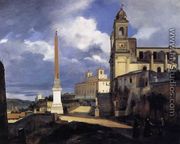 S. Trinita dei Monti and the Villa Medici, Rome 1808 - Francois-Marius Granet
