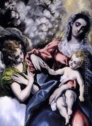 The Virgin and Child with St Martina and St Agnes (detail) 1597-99 - El Greco (Domenikos Theotokopoulos)
