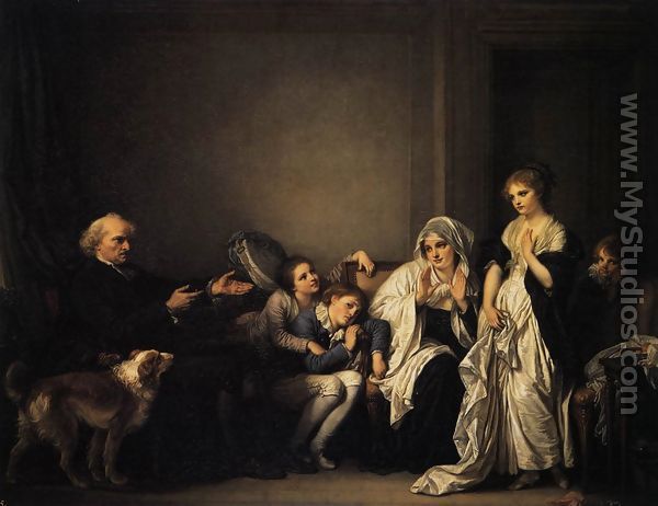 The Widow and Her Priest 1784 - Jean Baptiste Greuze