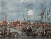 The Molo and the Riva degli Schiavoni from the Bacino di San Marco  1760-65 - Francesco Guardi
