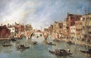 The Three-Arched Bridge at Cannaregio 1765-70 - Francesco Guardi