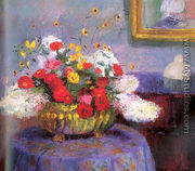 Still Life (Round Bowl with Flowers) - Bernhard Gutmann