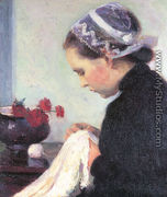 The Sewing Girl 1911 - Bernhard Gutmann
