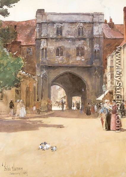 Gateway at Canterbury 1889 - Childe Hassam