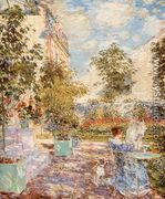 In a French Garden 1897 - Childe Hassam