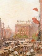 View of Broadway and Fifth Avenue 1890 - Childe Hassam