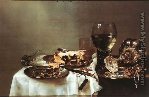 Breakfast Table with Blackberry Pie 1631 - Willem Claesz. Heda