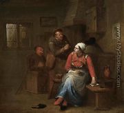 Two Peasants and a Woman in an Inn - Egbert Jaspersz. van, the Elder Heemskerck