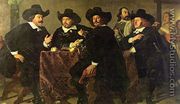 The Regents of the Kloveniersdoelen Eating a Meal of Oysters 1655 - Bartholomeus Van Der Helst