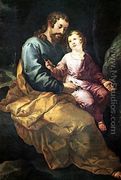 St Joseph and the Christ Child 1648 - Francisco De, The Elder Herrera
