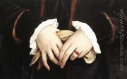 Christina of Denmark, Ducchess of Milan (detail) 1538 - Hans, the Younger Holbein