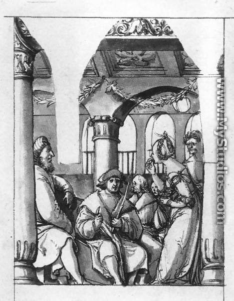 Leaina Before the Judges 1517-18 - Hans, the Younger Holbein