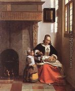 Woman Nursing an Infant  1658-60 - Pieter De Hooch