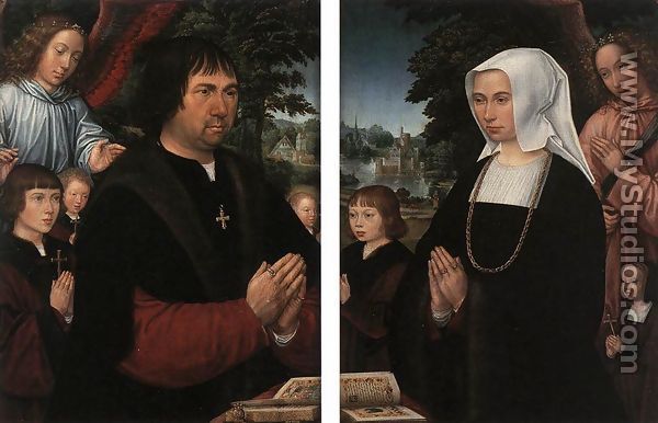Portraits of Lieven van Pottelsberghe and his Wife - Gerard Horenbout