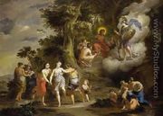 Pallas Athene Visiting Apollo on the Parnassus 1703 - Arnold Houbraken