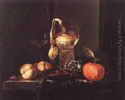 Still-Life with Silver Bowl, Glasses, and Fruit  1658 - Willem Kalf