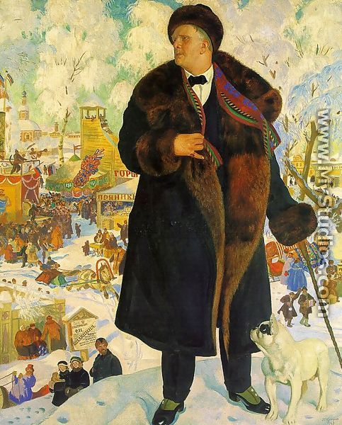 Portrait of Fiodor Shaliapin  1922 - Boris Kustodiev