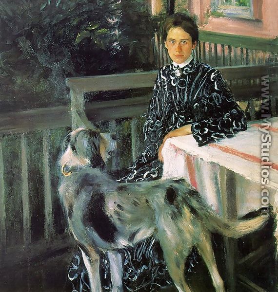 Portrait of Julia Kustodieva, the Artist