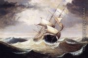 Three-Master in Rough Sea  1856 - Fitz Hugh Lane