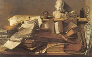 Still Life of Books  1628 - Master Leiden