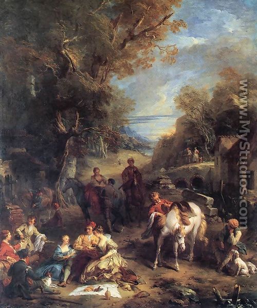 Hunting Picnic  1723 - Francois Lemoine (see Lemoyne)