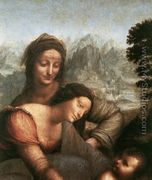 The Virgin and Child with St Anne (detail 1) c. 1510 - Leonardo Da Vinci