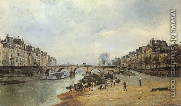 Quais of the Seine, Pont-Marie  1868 - Stanislas Lepine