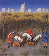 Les tres riches heures du Duc de Berry- December (detail) 1412-16 - Jean Limbourg