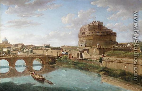 Rome- A View of the Tiber  1734 - Hendrik Frans van Lint (Studio Lo)