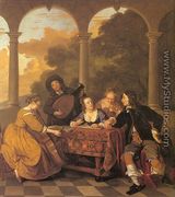 Musical Party on a Terrace  1650 - Jacob van Loo