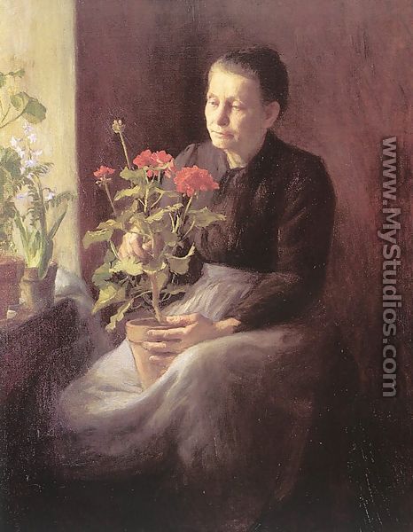 Woman with Geraniums - Lord Caroline A.