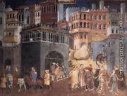 Effects of Good Government on the City Life (detail-3)  1338-40 - Ambrogio Lorenzetti