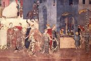Effects of Good Government on the City Life (detail-6)  1338-40 - Ambrogio Lorenzetti
