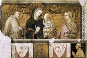 Madonna with St Francis and St John the Evangelist c. 1320 - Pietro Lorenzetti