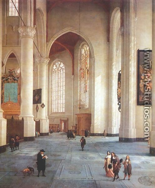 Interior of the St Laurenskerk in Rotterdam 1660-65 - Anthonie De Lorme