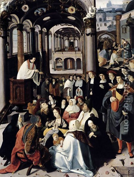 Preaching in the Church 1530 - Lucas Van Leyden