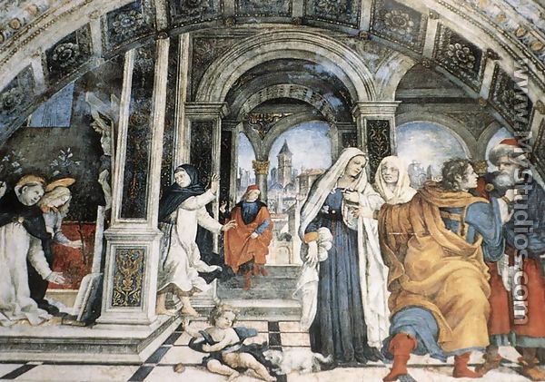 Scene from the Life of St Thomas Aquinas 1489-91 - Filippino Lippi