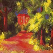 Red House in a Park 1914 - August Macke