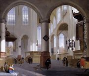 Interior of the Oude Kerk, Delft (2) - Cornelis De Man