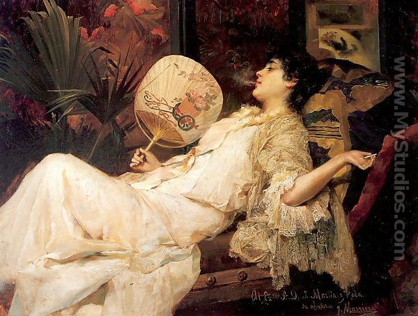 Young Woman Resting 1894 - Francisco Masriera y Manovens