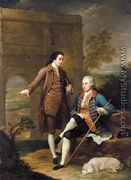 Portrait of Two Gentlemen before the Arch of Constantine in Rome 1767 - Anton von Maron