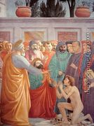 Raising the Son of Theophilus (Later finished by Filippino Lippi) - Masaccio (Tommaso di Giovanni)