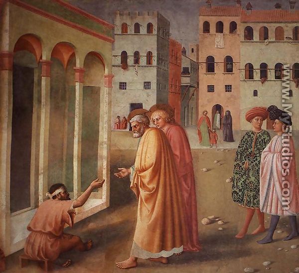 Saint Peter Heals a Cripple 1424-25 - Tommaso Masolino (da Panicale)