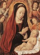 Madonna and Child Adored by Angels c. 1490 - Master of Moulins  (Jean Hey)