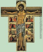 Crucifix with scenes from Calvary - Master of San Francesco Bardi