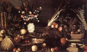 Flowers, Fruit, Vegetables and Two Lizards  1607 - Master of the Hartford Still-life