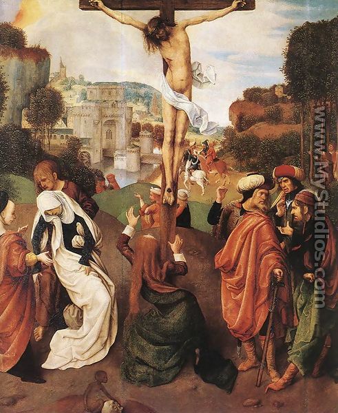 Crucifixion 1490s - Master of the  Virgo inter Virgines