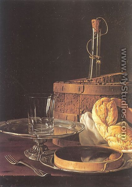 Still-Life with a Box of Sweets and Bread Twists  1770 - Luis Eugenio Melendez